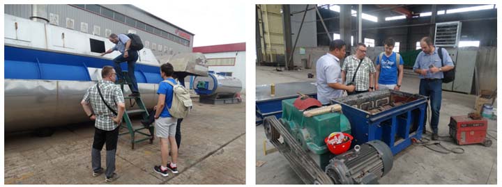customer visiting for fish meal equipment